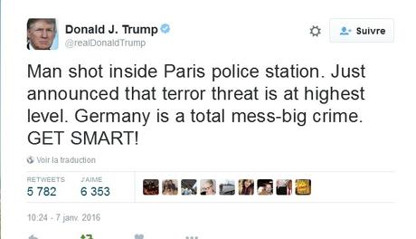Trump croit que Paris est en Allemagne 