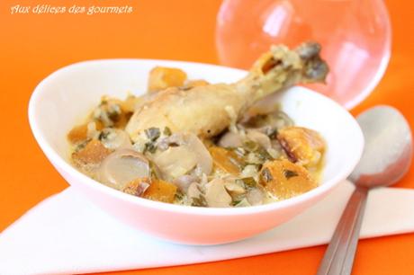 COCOTTE DE POULET A LA COURGE