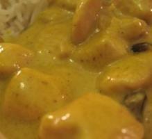 Poulet à la creme curry 
