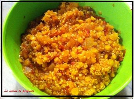Lentille corail et quinoa au curry au thermomix ou sans