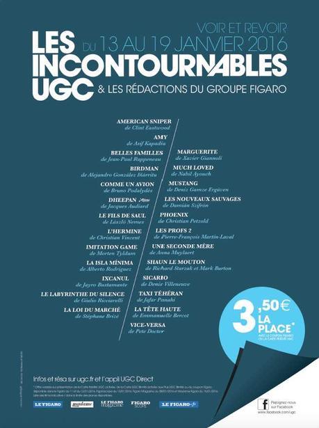 Les incontournables UGC 2015 - du 13 au 19 janvier 2016 - Pour voir et revoir 25 films qui ont marqué l’année 2015 Les incontournables UGC 2015 - du 13 au 19 janvier 2016 - Pour voir et revoir 25 films qui ont marqué l’année 2015
