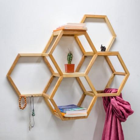 étagère géométrique en bois Etsy