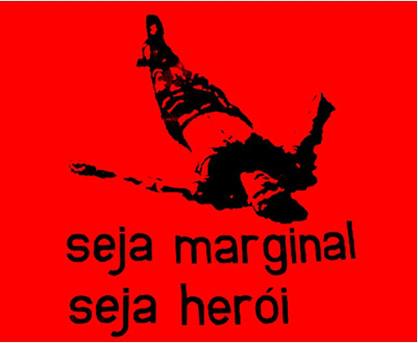 Sois marginal, sois héros, Helio Oiticica, 1968. Bannière séregraphiée