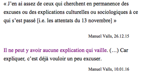 "Expliquer c'est déjà vouloir excuser&quot; Valls
