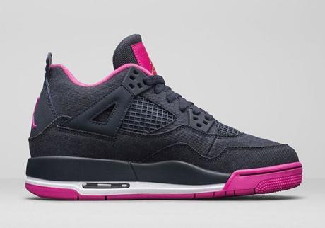 Air Jordan 4 Denim Obsidian Pink
