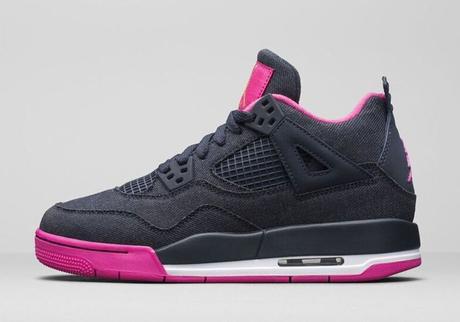 Air Jordan 4 Denim Obsidian Pink