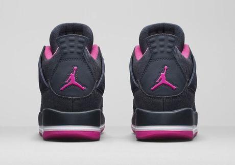 Air Jordan 4 Denim Obsidian Pink