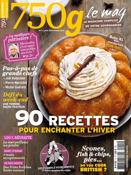 Venez découvrir mes recettes dans le dernier numéro de 750 gr