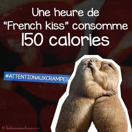 Consommation calories french kiss bisoux bisous