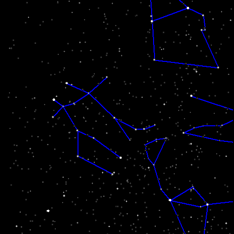 AstĂŠrisme animĂŠ de la constellation des GĂŠmaux