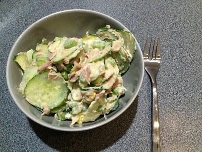 repas santé perte poids lipgloss junkie salade concombre zuchini