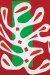 1947, Henri Matisse : Algue blanche sur fond rouge et vert