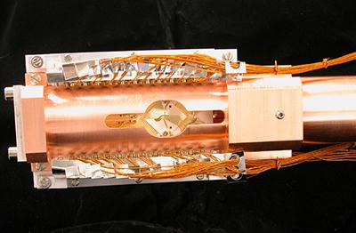 Photograph of the ion trap used by Dave Wineleand and colleagues at NIST