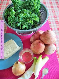 Purée au chou Kale et Tofu aux radis d'hiver (Vegan)