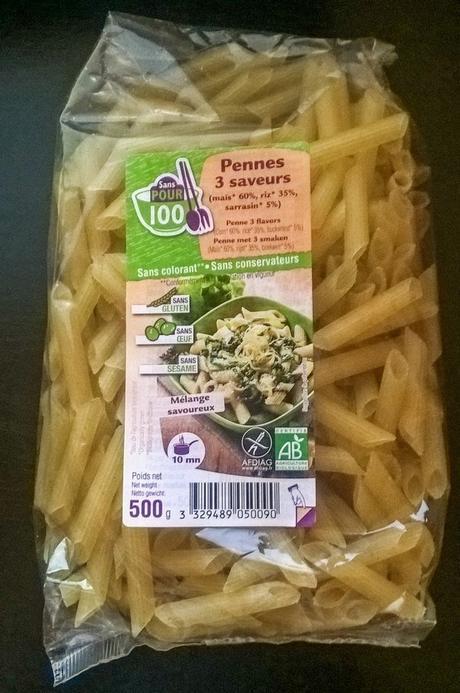 Penne 3 saveurs aux courgettes Penne 3 saveurs