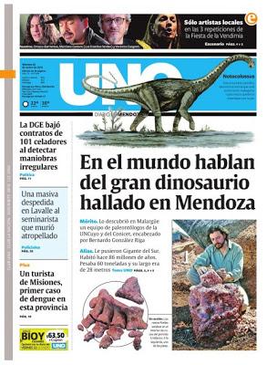 découvert dinosaure Mendoza 