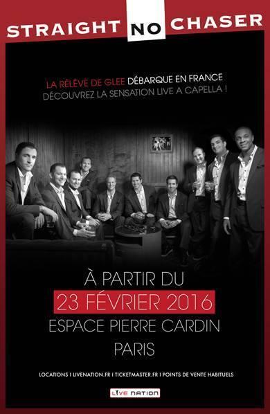 Straight No Chaser - La relève de Glee en Live. Espace Pierre Cardin du 23 Février au 6 Mars 2016
