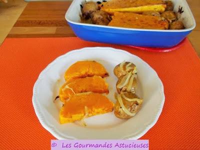 Butternut et pommes de terre rôties au four