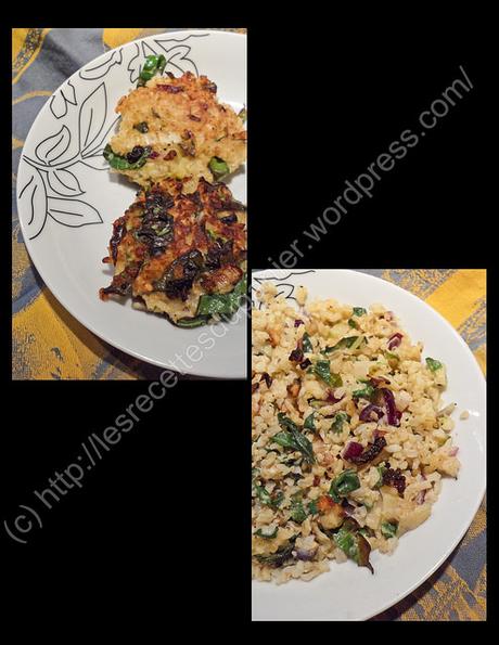 Galettes de riz aux blettes / Chard Rice Patties