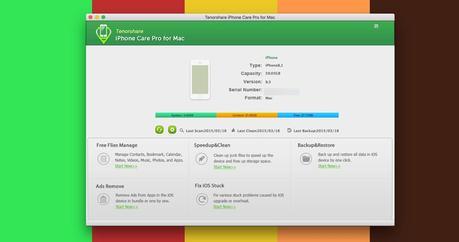 iPhone Care Pro entretient votre iPhone sur Mac iPhone Care Pro entretient votre iPhone sur Mac
