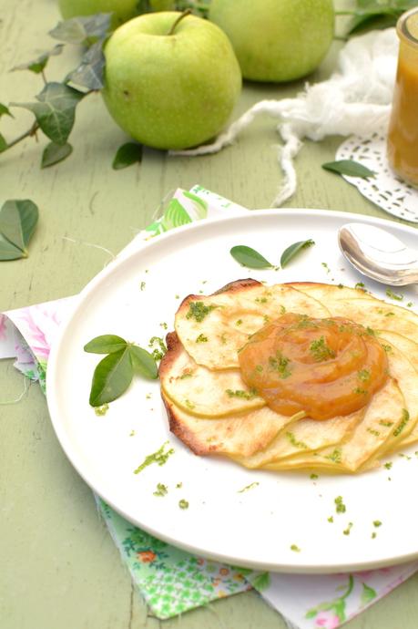 Rosaces de pommes croquantes et clementine curd