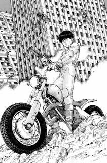 L'art de Katsuhiro Otomo - Akira - Kaneda sur sa moto cross