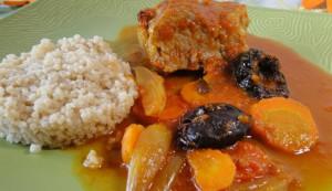 Filet mignon aux pruneaux et carottes