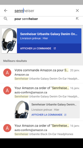 Google Inbox améliore sensiblement les résultats de recherche