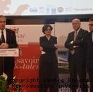 Le président de l'université de Poitiers, la préfète de la Vienne, le président de la Région Aquitaine - Limousin - Poitou-Charentes et le député-maire de Poitiers, lundi soir.