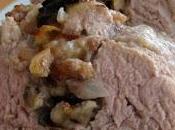 Filet porc farci brie, noix poires