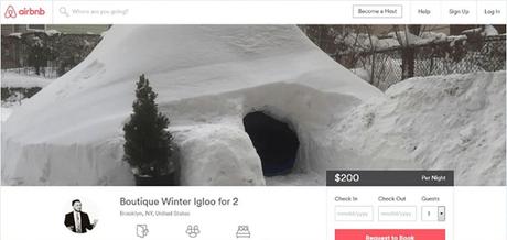 New York : il a profité de la tempête pour fabriquer un igloo et ensuite le propose sur Airbnb !