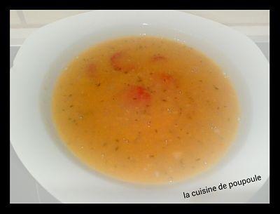 Soupe de lentille corail au chorizo au thermomix ou sans