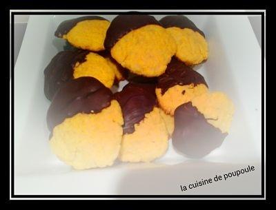 Biscuits safran et chocolat au thermomix ou sans