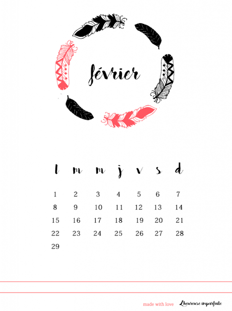 Des projets pour février – free printable inside *