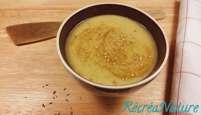 Une Recette qui Réchauffe : Soupe façon Houmous (base Pois Chiches, Poireau, Ail et Persil)