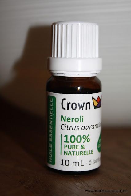 crown aroma huiles essentielles 100% naturelles bio pures neroli camomille allemande myrte cumin myrte