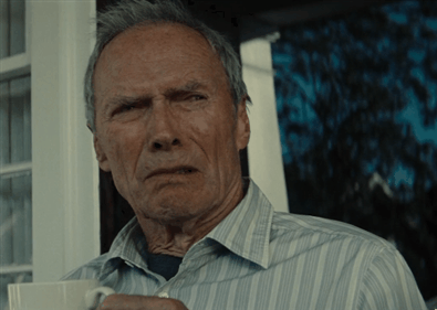 disgusted face gran torino clint eastwood