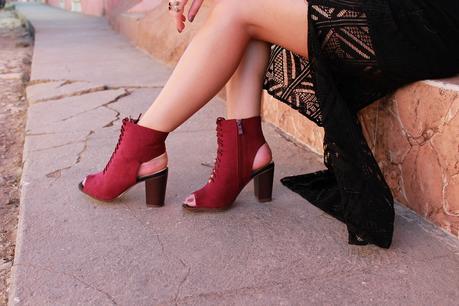 buzzao burgundy lace up boots