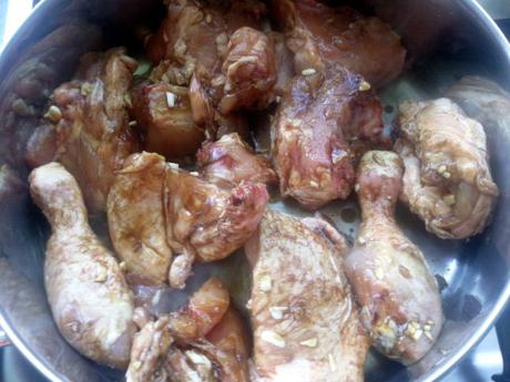 Poulet Roti à la Mauricienne avec sauce Soja et du riz