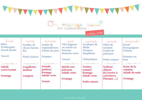 On mange quoi ? #Semaine3