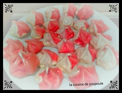 Meringue bicolore (girly) ou thermomix ou Kitchenaid