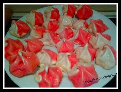 Meringue bicolore (girly) ou thermomix ou Kitchenaid