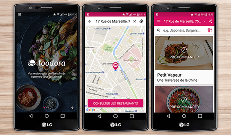 foodora application Android livraison restaurant pour la Saint-Valentin