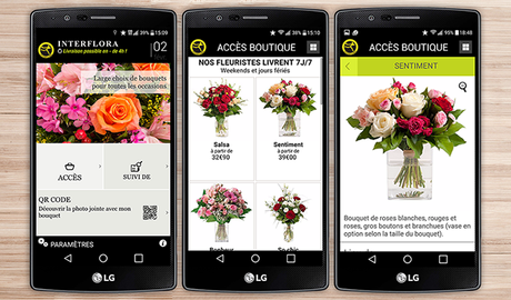 Interflora, application Android livraison fleurs pour la Saint-Valentin