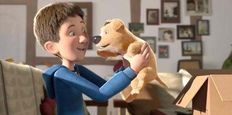 La rencontre émouvante entre un chiot amputé et un garçon