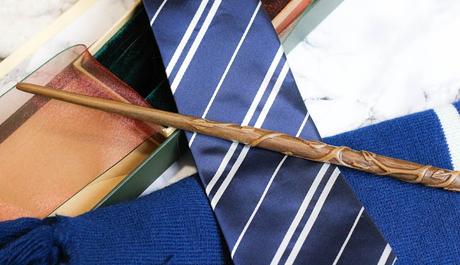 baguette Hermione, écharpe et cravate Serdaigle