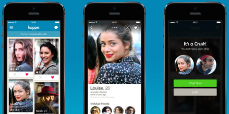 Happn joue avec la ligne jaune digitale