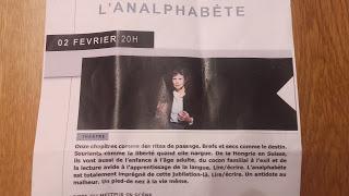 Théâtre - L'Analphabète - Agota Kristof