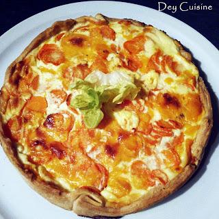 Tarte aux carottes, cheddar & orange