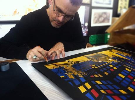 Sérigraphie de Frédéric Bézian : un hommage à Mondrian